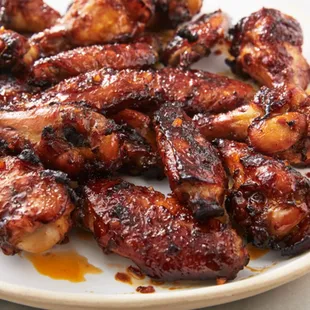 Wings tossed in Bourbon sauce....