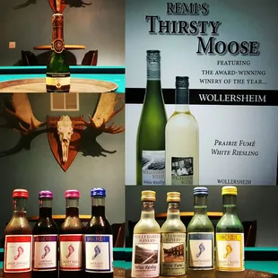 Wines served at Remi's Thirsty Moose