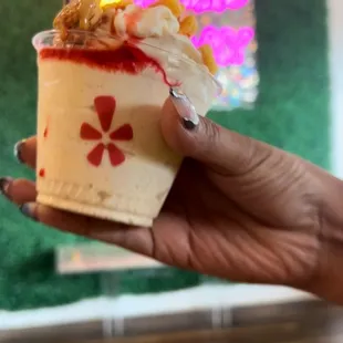 Peanut butter and jelly ice cream
