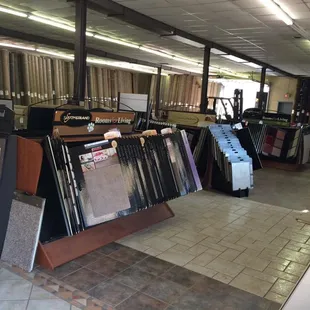 a wide selection of carpet samples