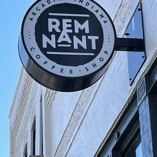 a black and white sign