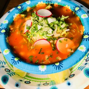 Menudo, pozole y caldo de Res