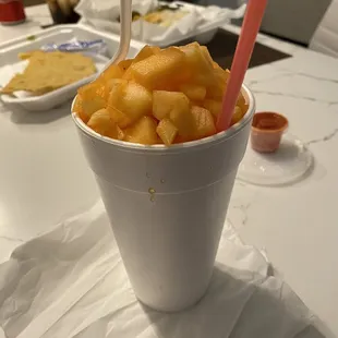 cantaloupe shaved ice