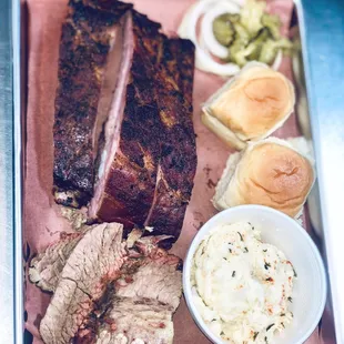 Our Boss Texans Plate With a Side of our Superb Potato Salad!!