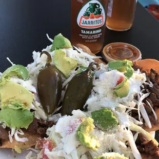 a plate of mexican food