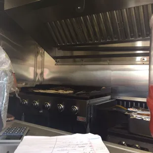 Making my awesome asada tacos
