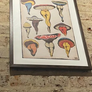 Mushroom butts among their cool art