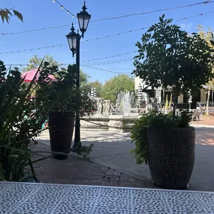 outside