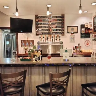 the bar and seating area