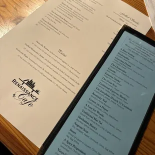 Current menu