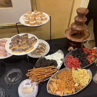 Chocolate Fountain and mini desserts