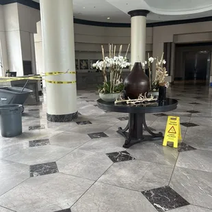 Lobby undergoing some construction