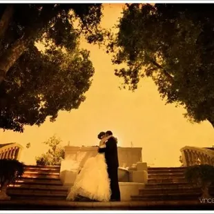 Taken at the steps outside the restaurant in the back gardens