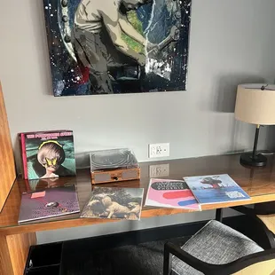 Vinyls and record player