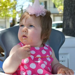 Our daughter enjoying her