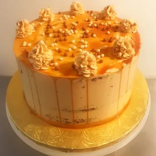 Chocolate cake with salted caramel buttercream!