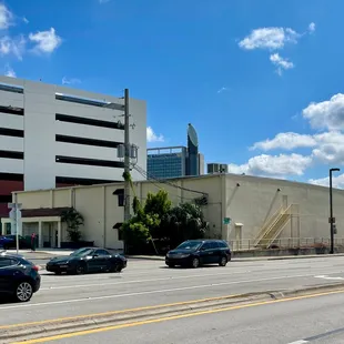 parking lot with cars