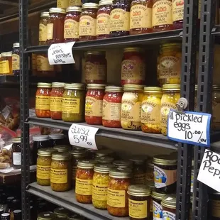 a variety of preserves