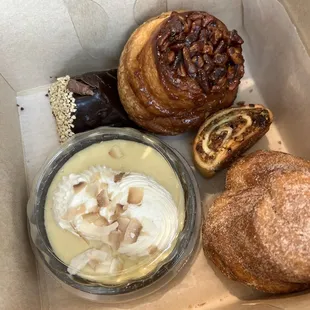 a variety of pastries