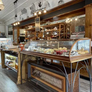 a display of baked goods