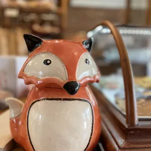 a ceramic fox