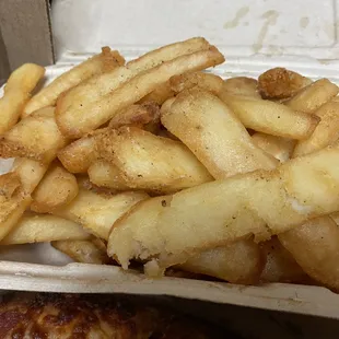 Close up of the fries. (Crispy on the outside, soft on the inside)