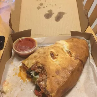 Italian Stromboli add black olives...delicious