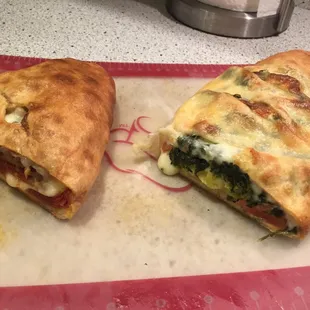 Veggie Roll and Meat Lovers Stromboli...  Renato&apos;s is always amazing and never disappoints...