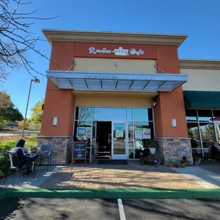 Outside of the restaurant