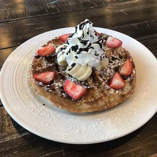 Strawberry Nutella Banana Belgian Waffle