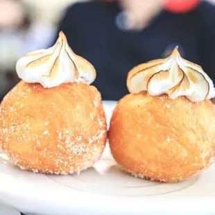 Mini Lemon Meringue Beignet.
