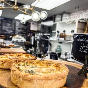 Quiche bakes fresh every morning