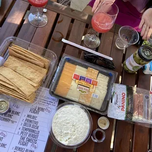 These were the snack options offered, a bit pricey but definitely went well with our flights