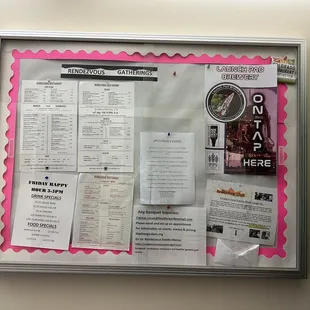 Community board! Lots going on!