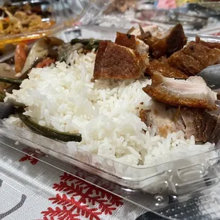 Lechon + Pinakbet + Rice = Happy