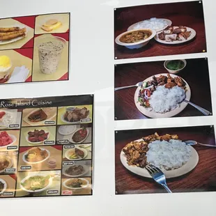 a variety of food items