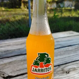 a bottle of orange juice