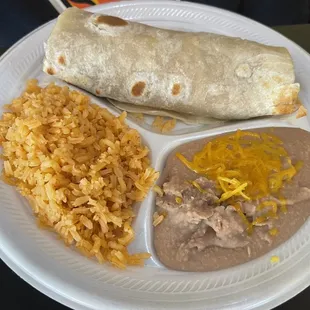 #18 bean burrito meal