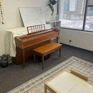 One of the piano rooms.