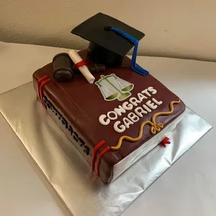 Law school graduation cake