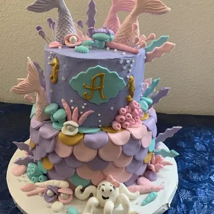 Mermaid birthday cake