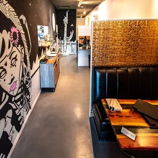 the interior of a restaurant
