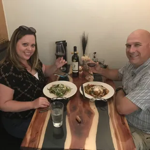 Date night! Smiles &amp; wine