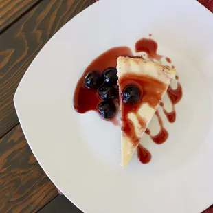 Goat cheese Cheesecake with luxardo cherries