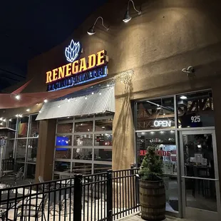 the front of the restaurant