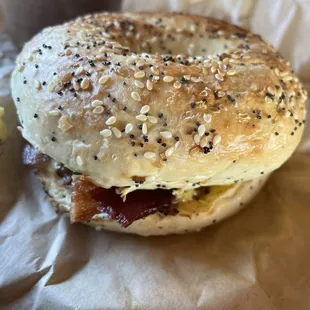 Everything Bagel Breakfast Sandwich