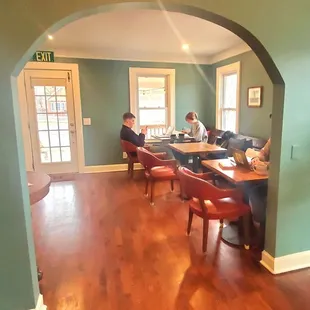 two people sitting at a table