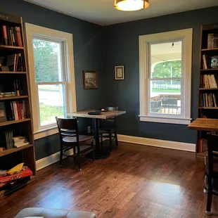 a living room with hardwood floors