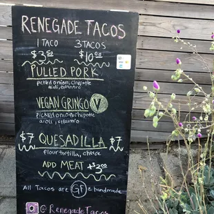 Can't beat this menu