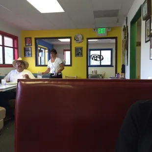 diners in the background